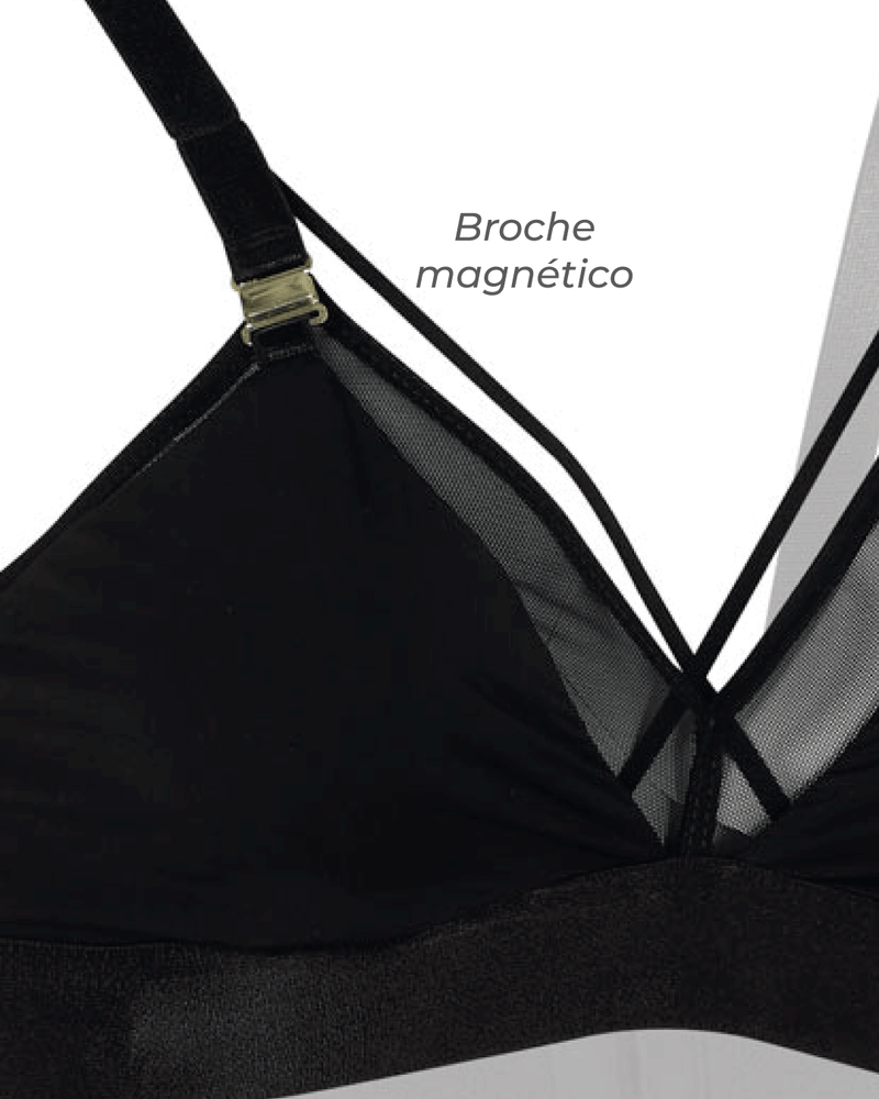 Bralette lactancia - MÁGICA Negro