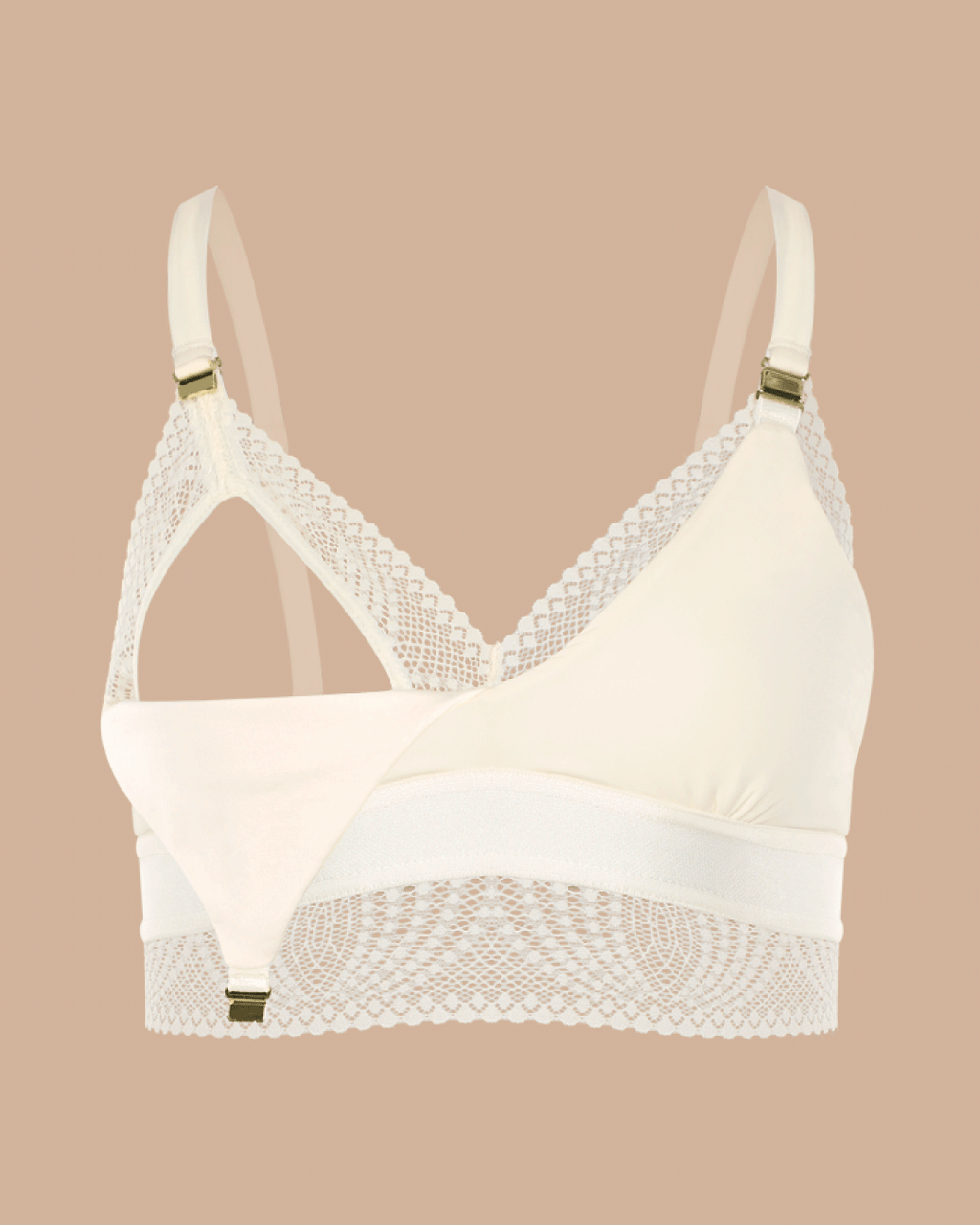 Bralette lactancia - AMOROSA Marfil