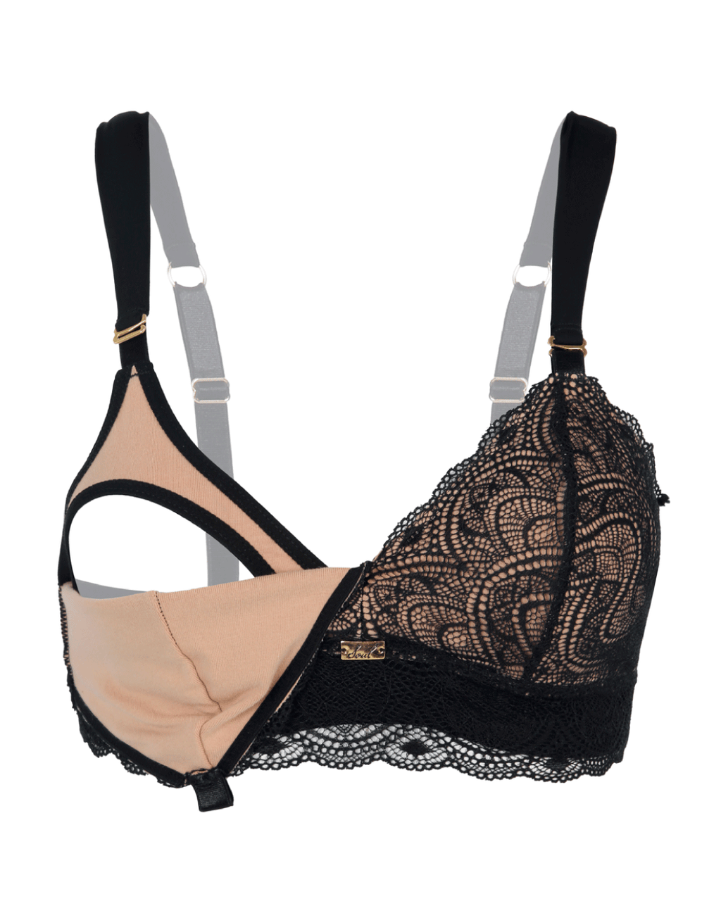 Bralette lactancia - FEELINGS NEGRO