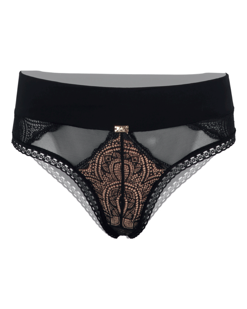 Panty tiro alto - FEELINGS NEGRO