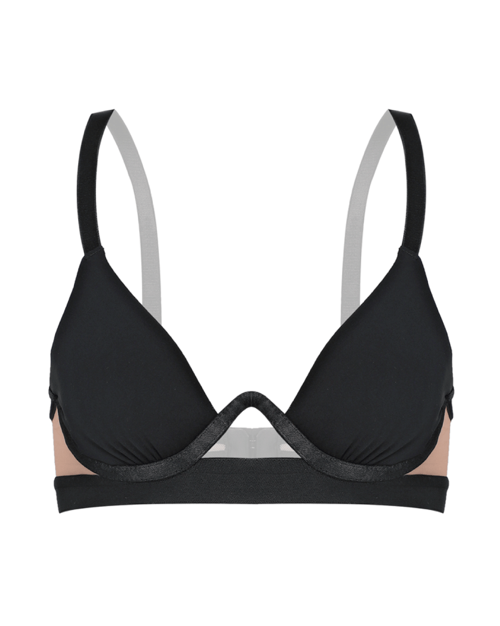 Bra en microfibra y malla - LUST NEGRO