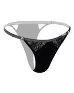 Panty tanga hilo - LUXE PLATEADO
