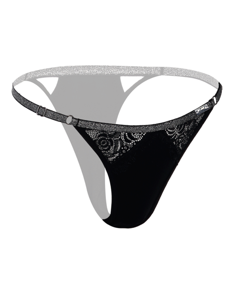 Panty tanga hilo - LUXE PLATEADO