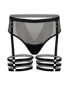 Panty alto con ligueros - SO SEXY NEGRO