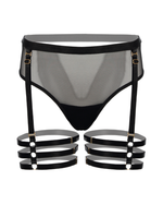 Panty alto con ligueros - SO SEXY NEGRO