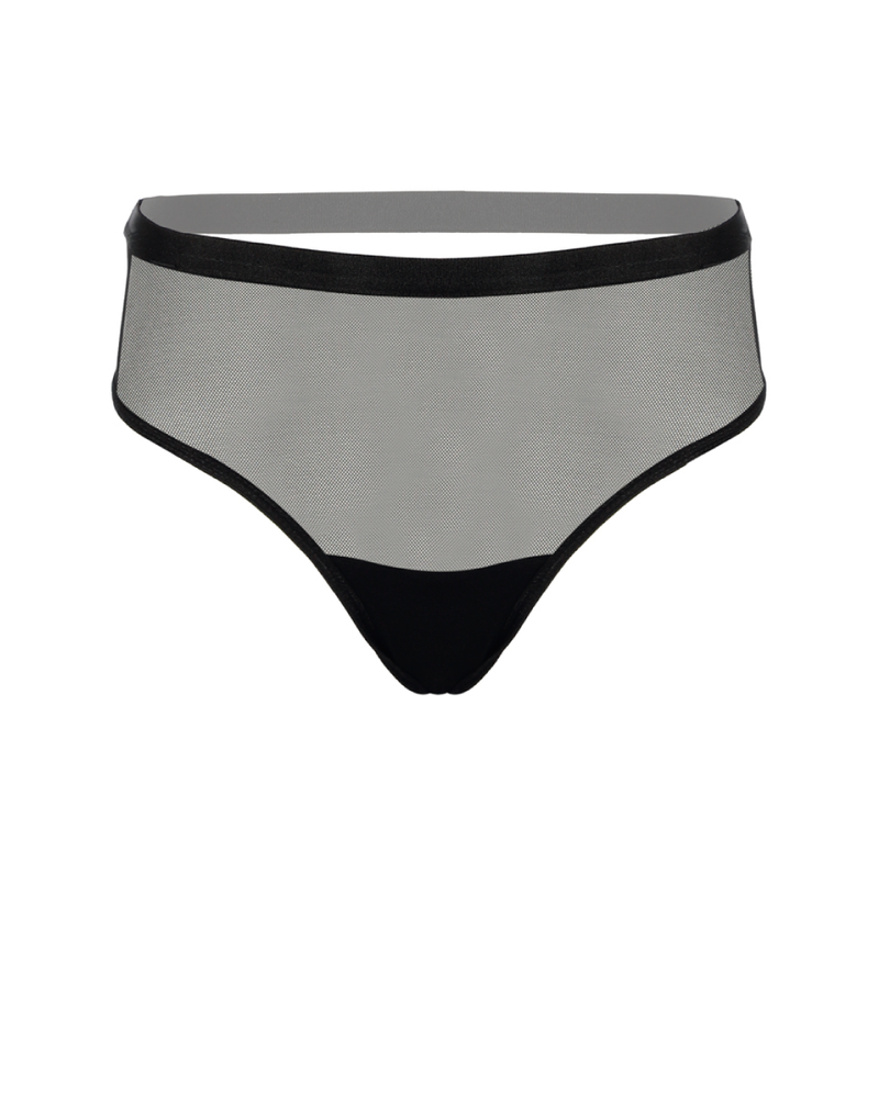 Panty alto con ligueros - SO SEXY NEGRO