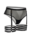 Panty alto con ligueros - SO SEXY NEGRO