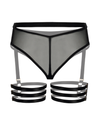 Panty alto con ligueros - SO SEXY NEGRO