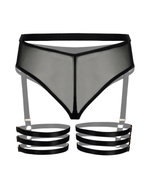 Panty alto con ligueros - SO SEXY NEGRO