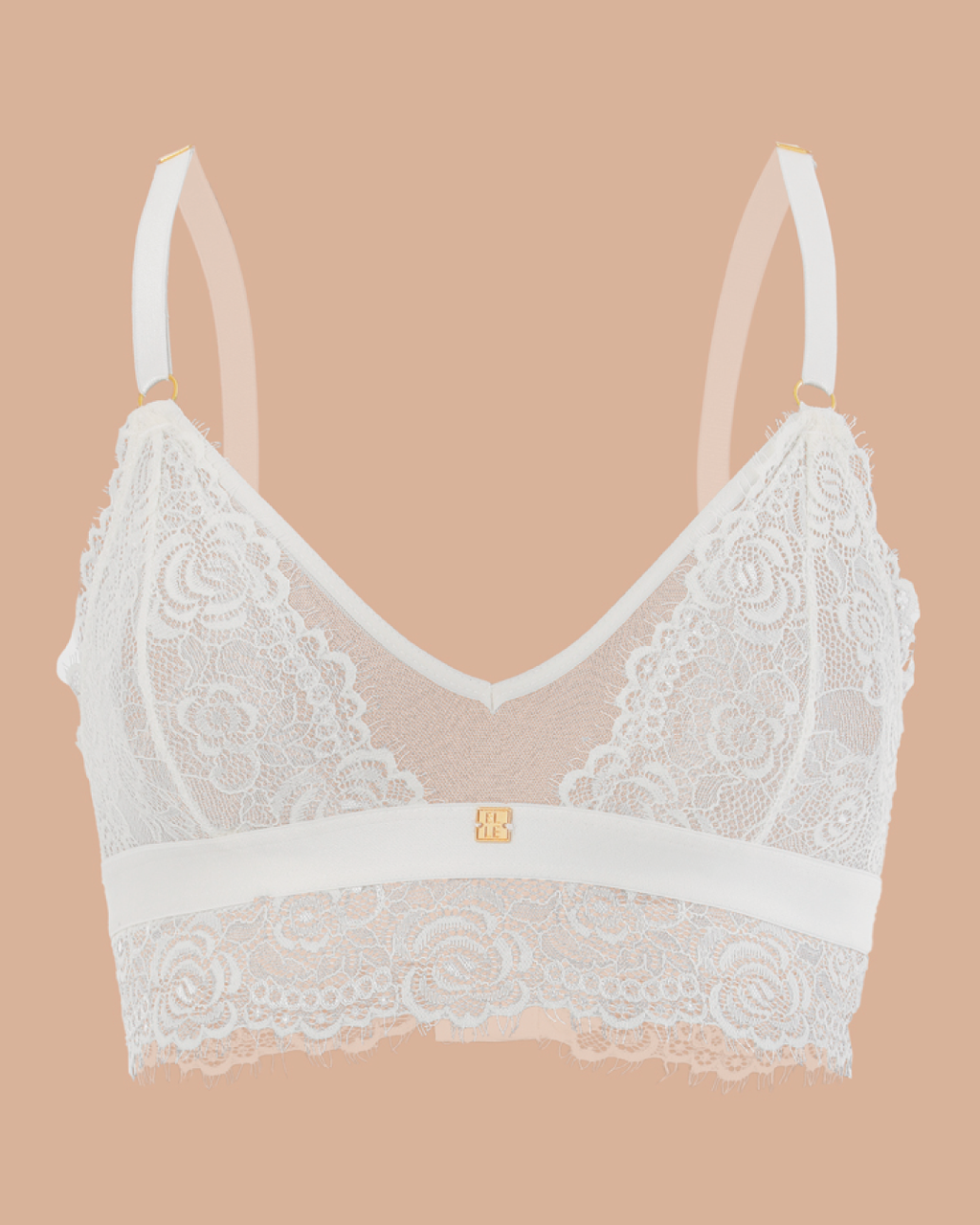 Bralette en encaje y malla - BRISA MARFIL /// Elle x Soul Intimates