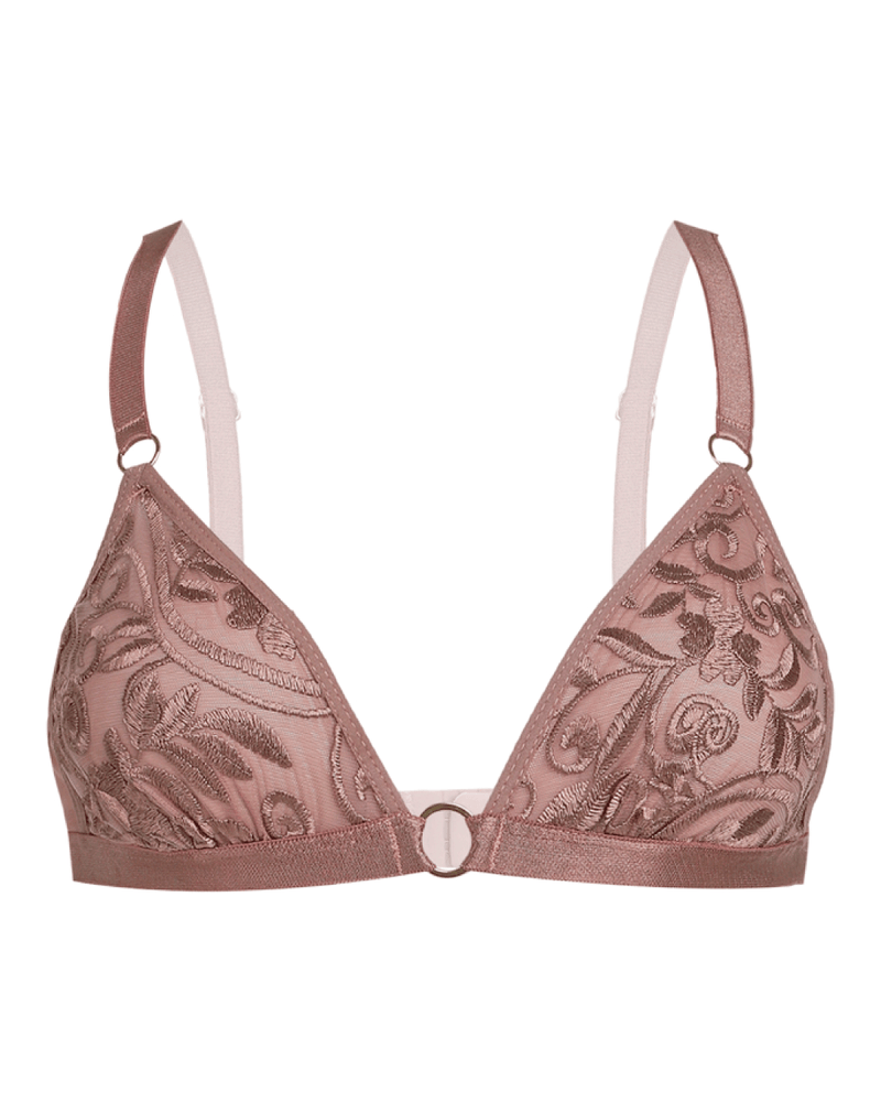 Bralette en tul bordado - DREAMS CAFÉ MOCA