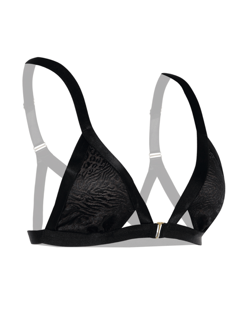 Bralette animal print - NOCTURNAL NEGRO