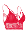 Bralette en encaje y malla - ONE LOVE ROJO
