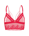 Bralette en encaje y malla - ONE LOVE ROJO