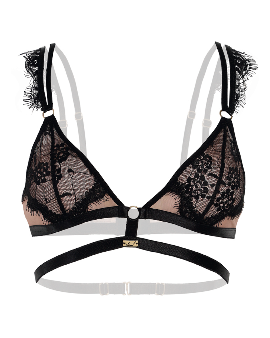 Bralette con arnés - FIRE NEGRO