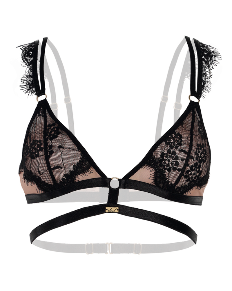 Bralette con arnés - FIRE NEGRO