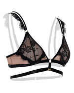 Bralette con arnés - FIRE NEGRO